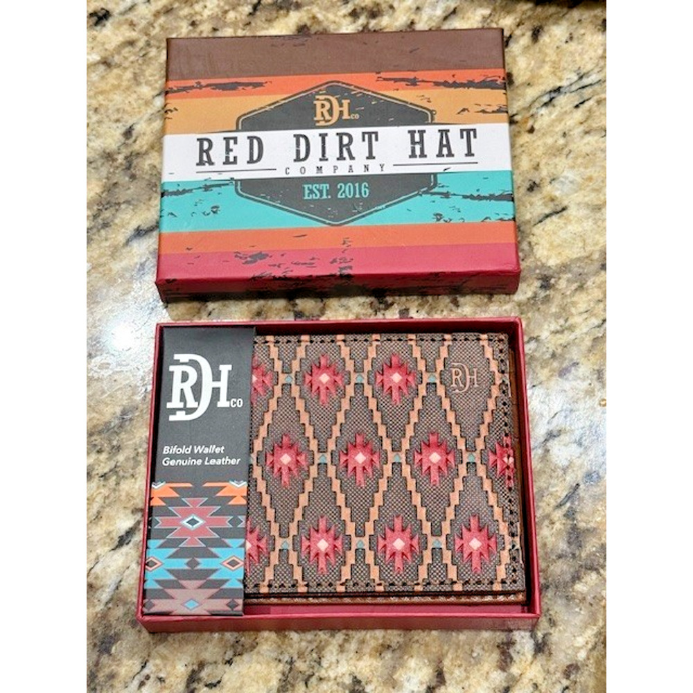 Red Dirt Hat Co Genuine Leather Bifold Cowboy Bootbarn Wallet Aztec 23111881W16